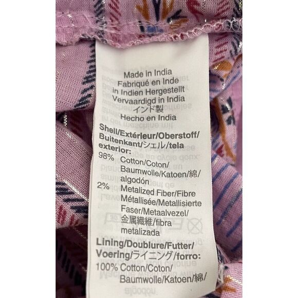 J. Crew Point Sur Size 14 Jumpsuit Romper Wide Leg Crop Pink Paisley Cotton - Picture 16 of 16